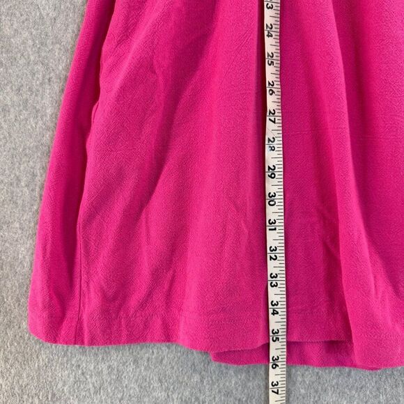 Pomander Place Women's Large Hazel Flutter Sleeve Tank Dress Ruffled Hot Pink - Picture 8 of 10